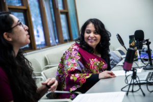 Jessica Hernandez interviews UW senior Victoria Jackson for her podcast 'Indigenizing Urban Seattle' on Nov 18, 2019.